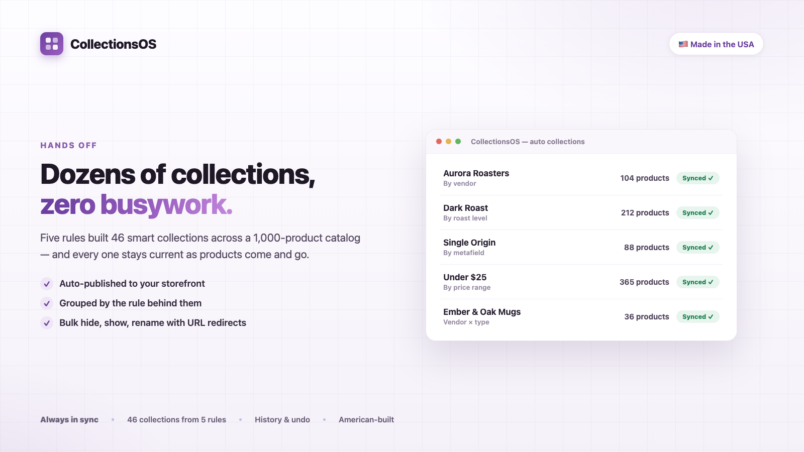 Auto collections