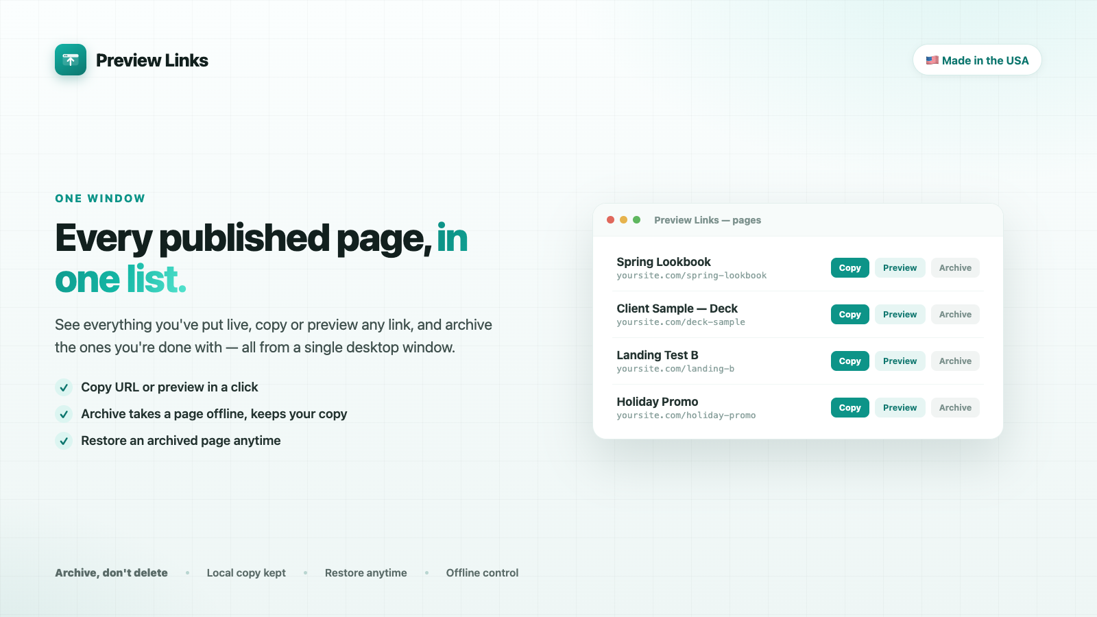 Manage every page