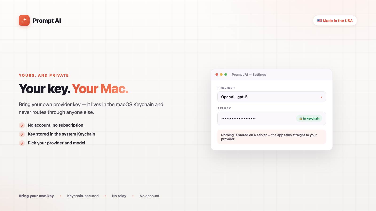 Your key, your Mac