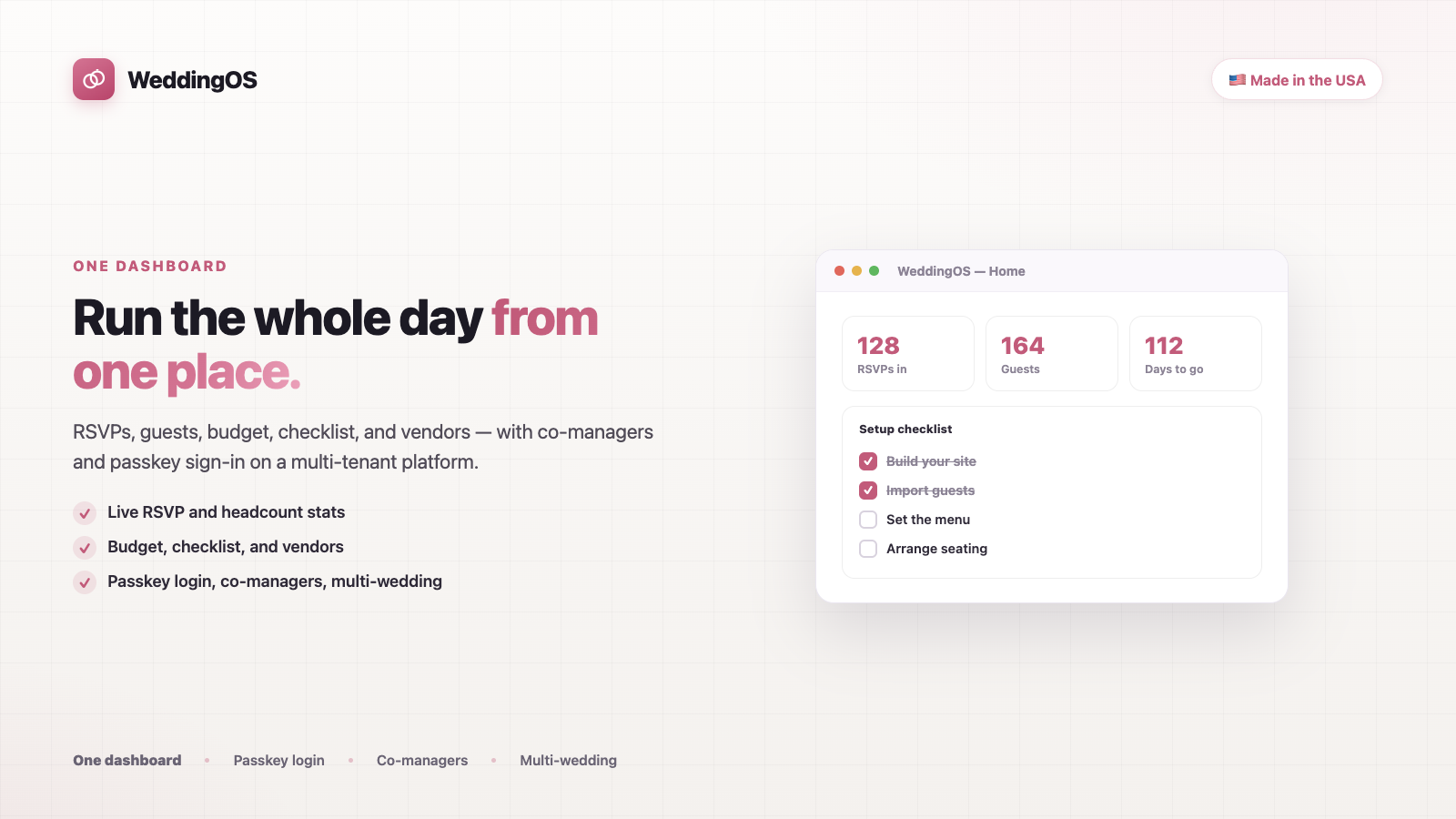 One dashboard