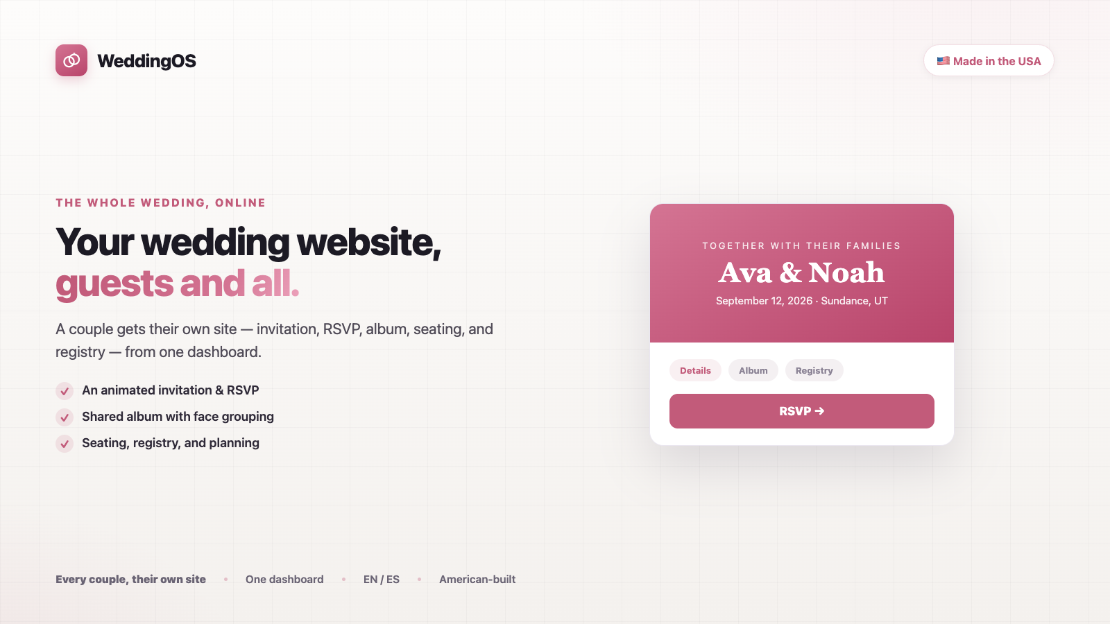 WeddingOS — overview